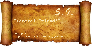 Stenczel Iringó névjegykártya